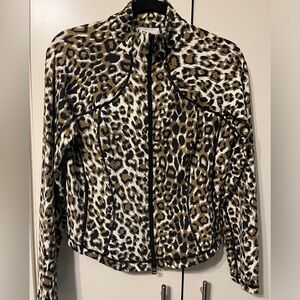 Ladies leopard workout jacket
